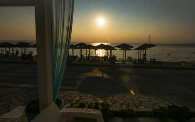 Sunset View from Sunset hotel in Paradissos Beach Neos Marmaras Sithonia Halkidiki